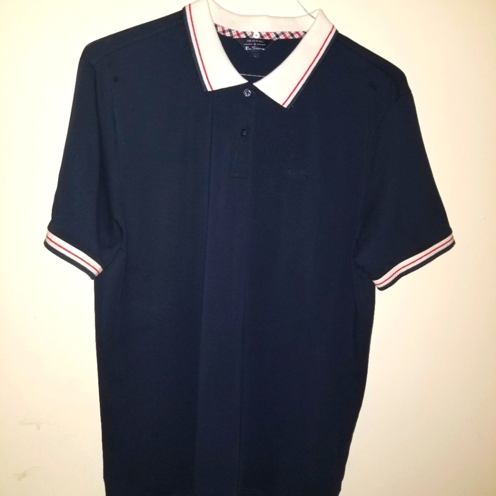 Dark Blue Ben Sherman Polo Shirt Size L